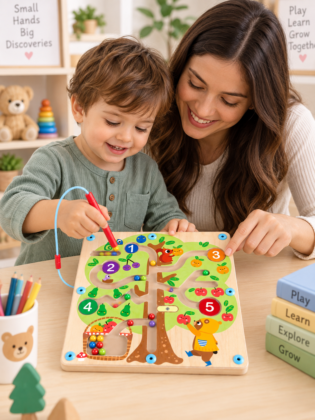 Tooky Toy Magnetic Maze - Apple Tree