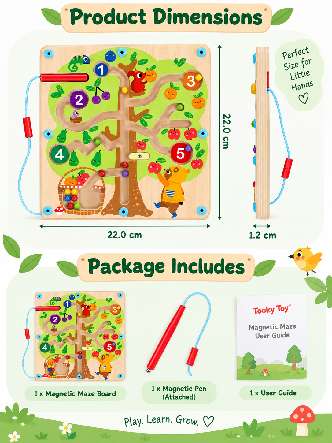 Tooky Toy Magnetic Maze - Apple Tree