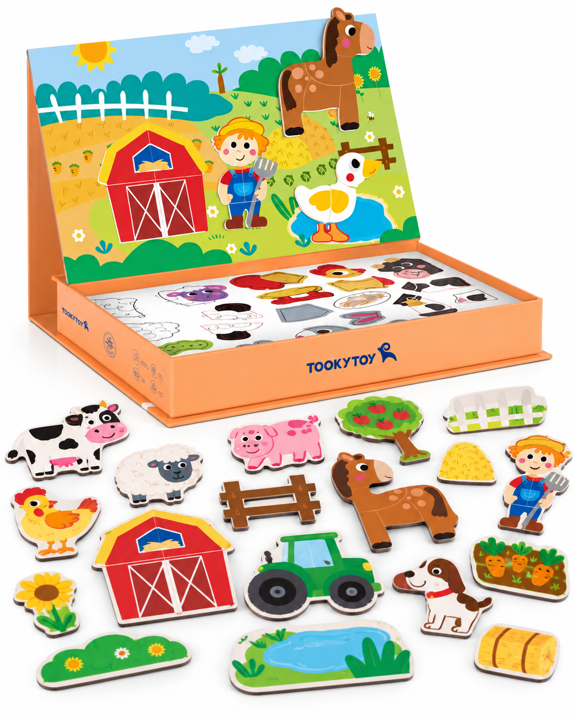 Tooky Toy Magnetic Box - Farm
