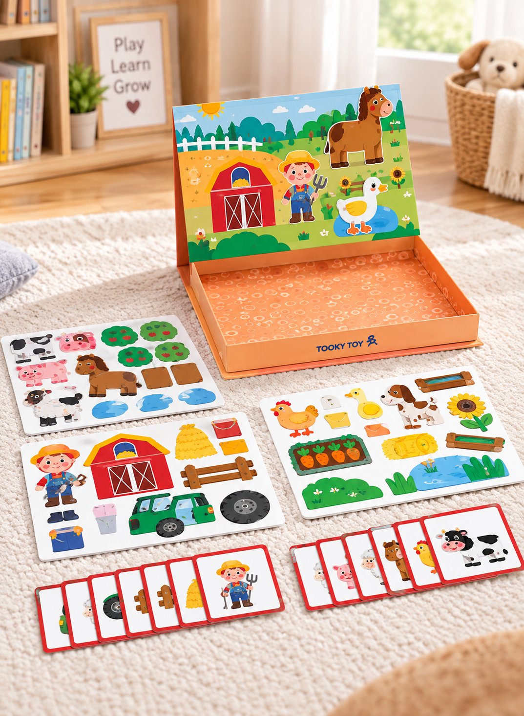 Tooky Toy Magnetic Box - Farm