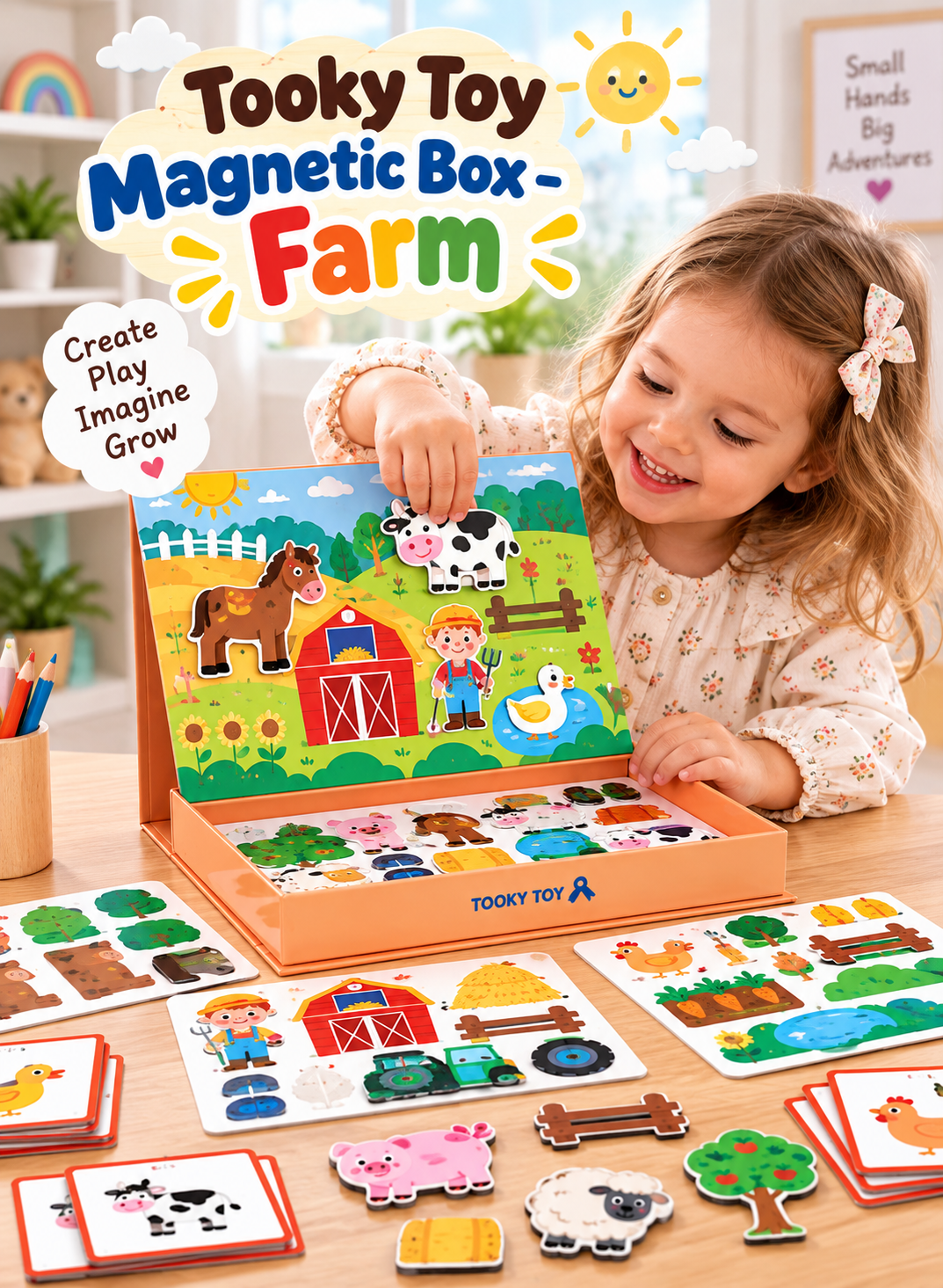 Tooky Toy Magnetic Box - Farm