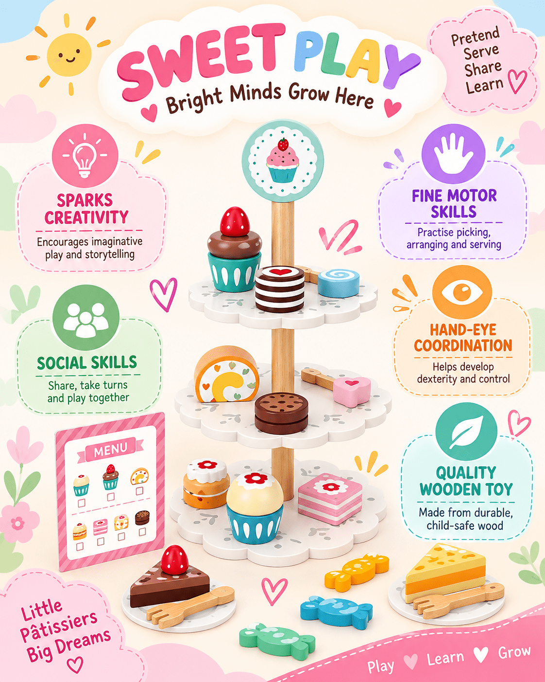 Tooky Toy Dessert Stand - Marah Kids