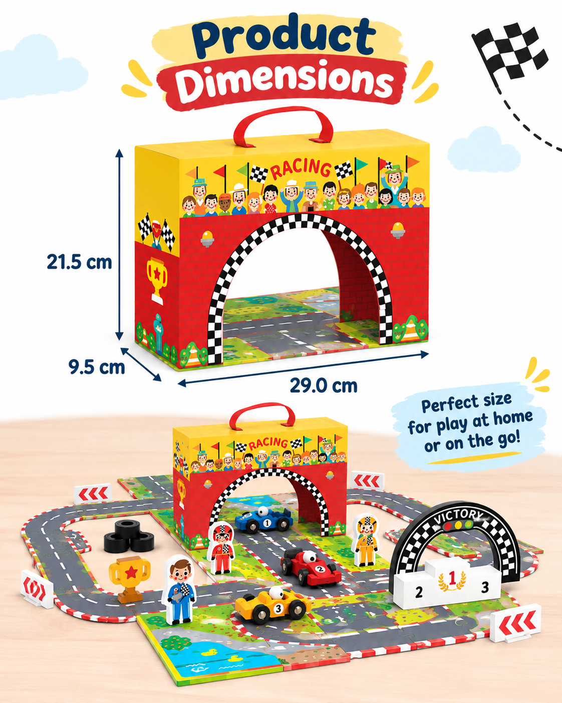 Tooky Toy Racing Play Box - Marah Kids