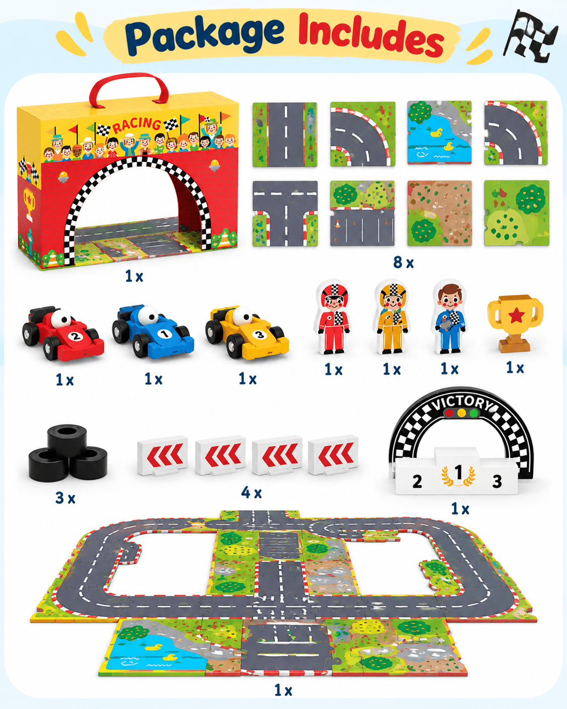 Tooky Toy Racing Play Box - Marah Kids