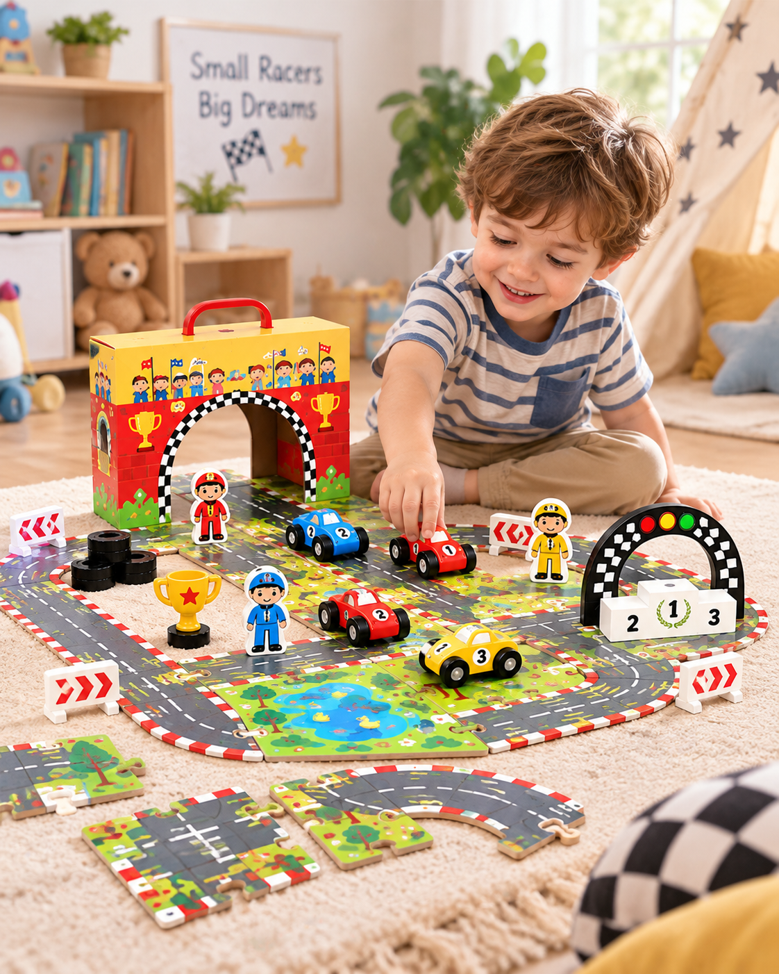 Tooky Toy Racing Play Box - Marah Kids