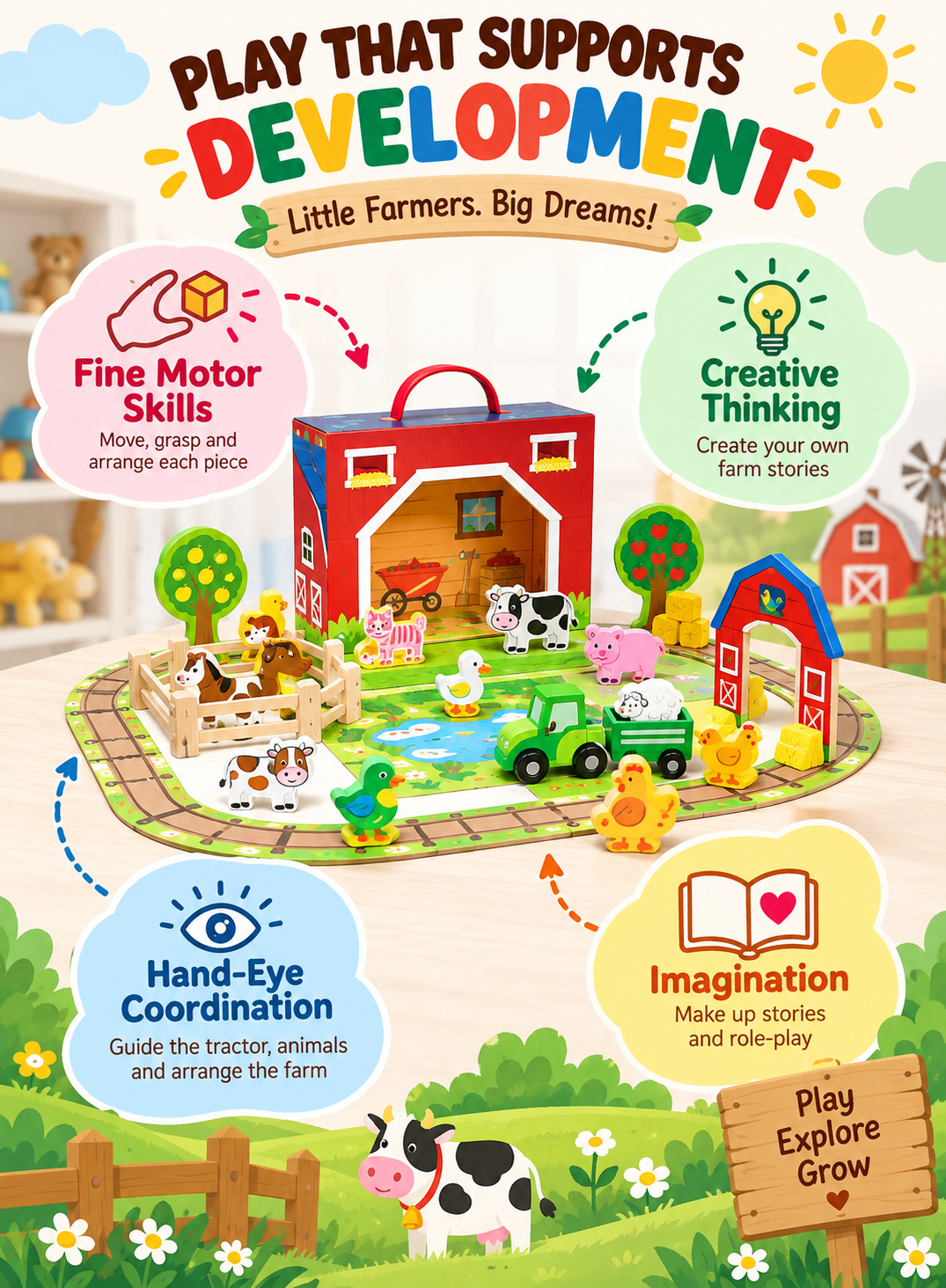 Tooky Toy Farm Play Box - Marah Kids