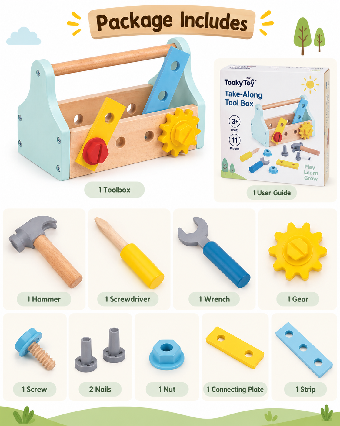 Tooky Toy Take-Along Tool Box