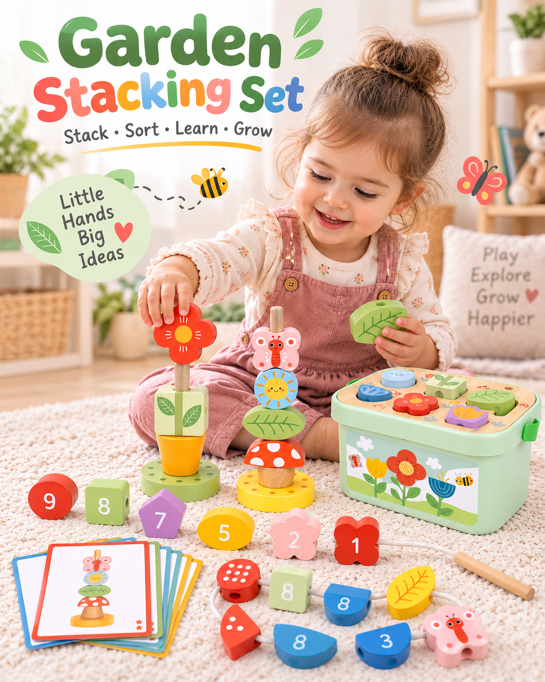 Tooky Toy Garden Stacking Set - Marah Kids
