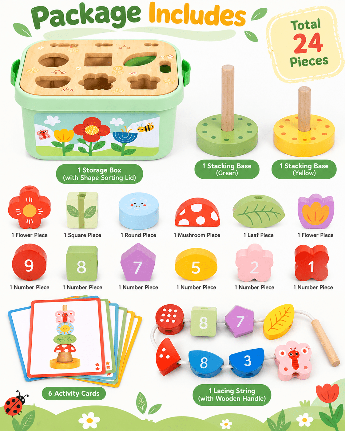 Tooky Toy Garden Stacking Set - Marah Kids