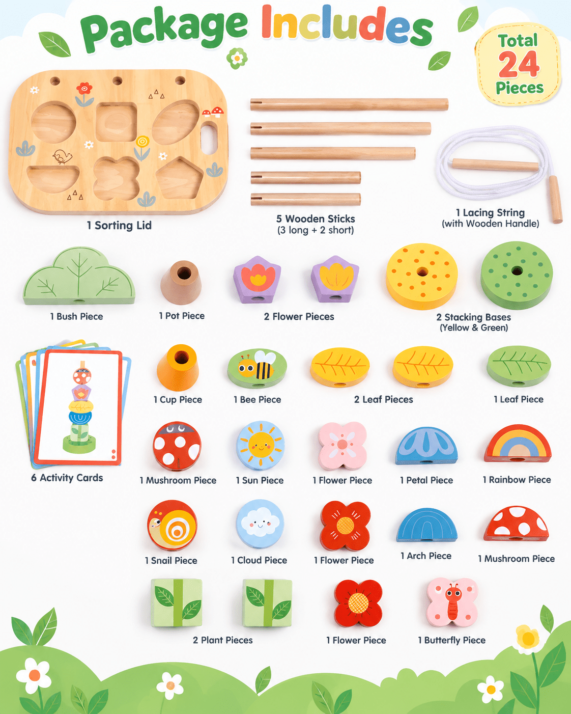 Tooky Toy Garden Stacking Set - Marah Kids