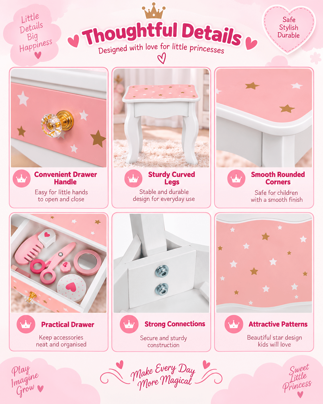 Oook Princess Vanity Table - Marah Kids