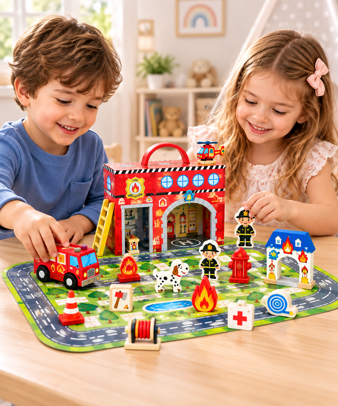 Tooky Toy Fire Station Box - Marah Kids