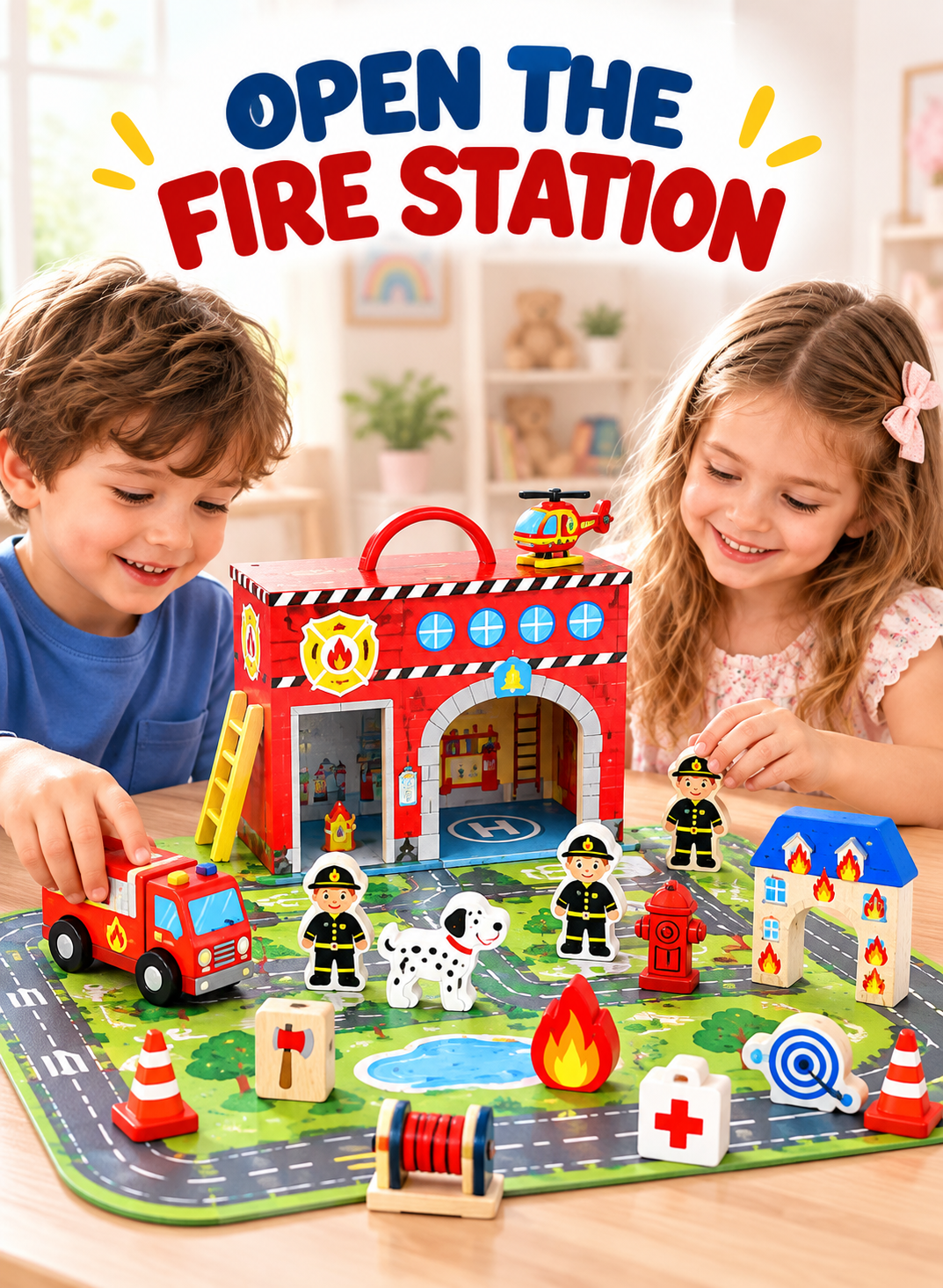 Tooky Toy Fire Station Box - Marah Kids