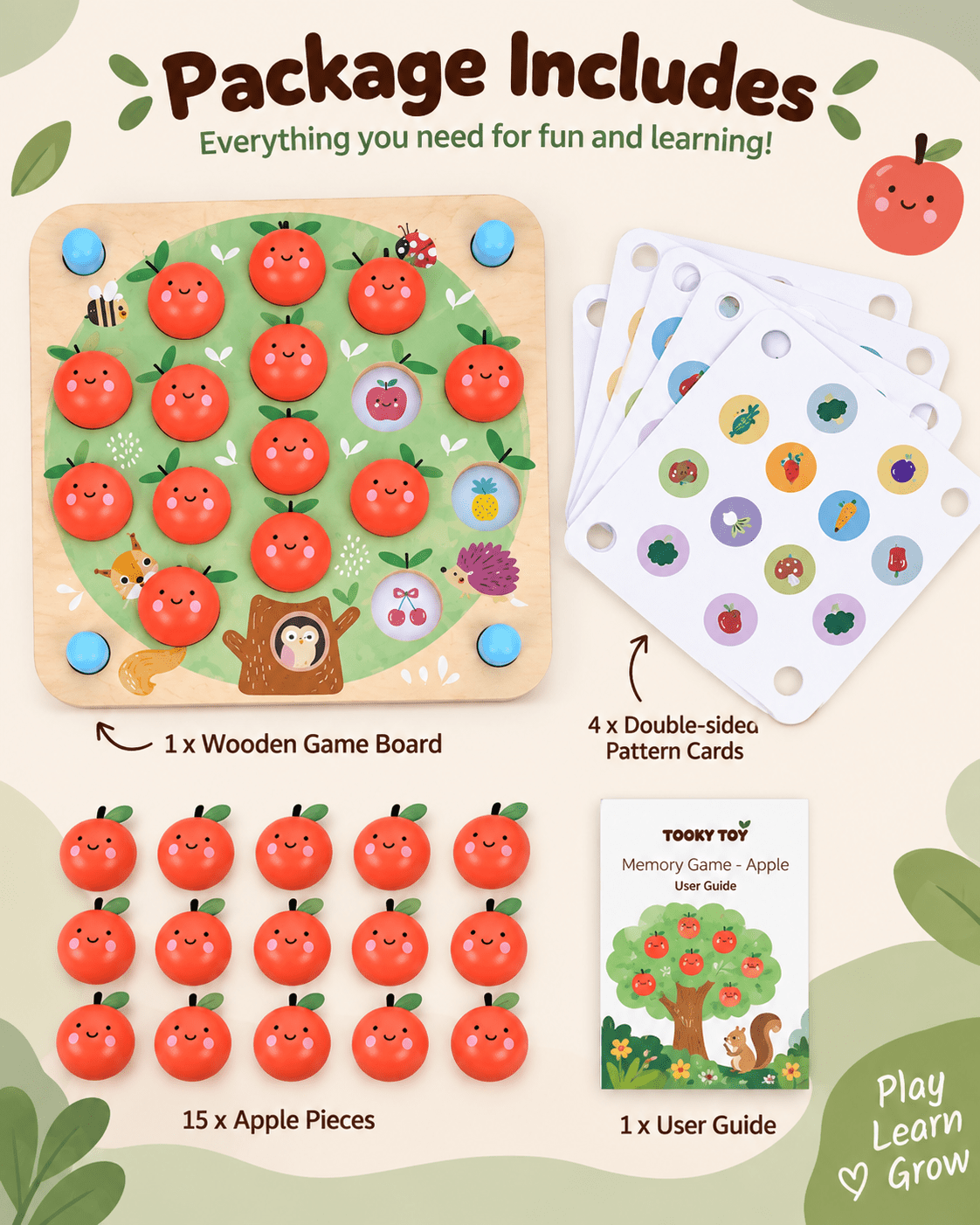 Tooky Toy Memory Game - Apple - Marah Kids