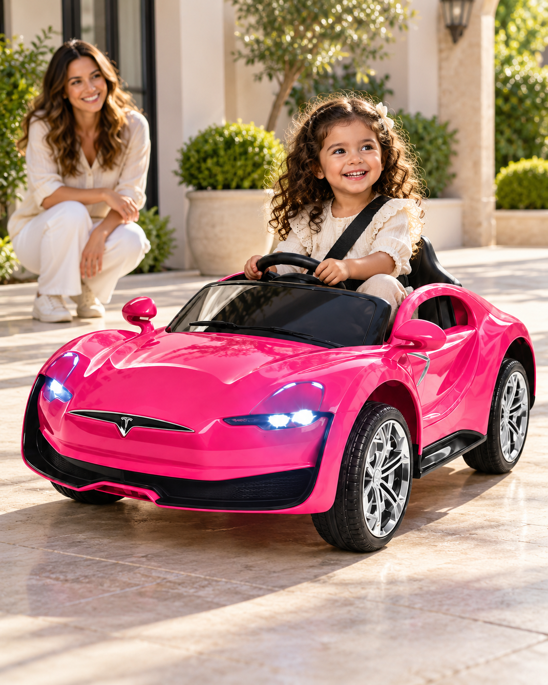 Lovely Baby Kids Powered Riding Car LB 1060DX - Pink