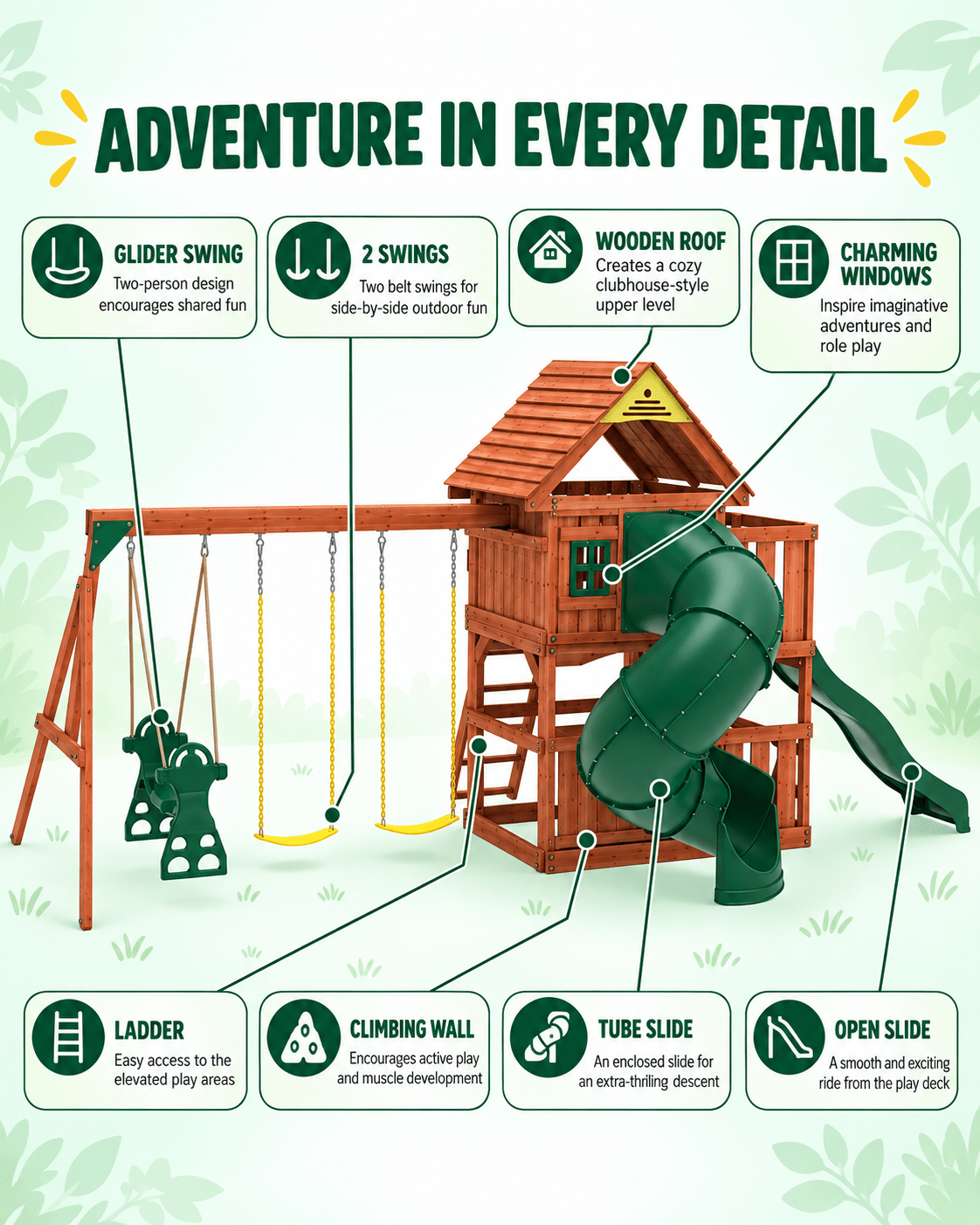 Kiddoro - Little Heroes HQ Swing Set - Marah Kids
