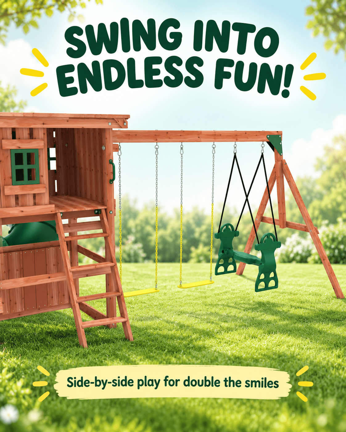 Kiddoro - Little Heroes HQ Swing Set - Marah Kids