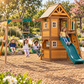 Mount Peak - Kazbek Swing Set & 2 Level Play House with Wooden Roof - Marah Kids