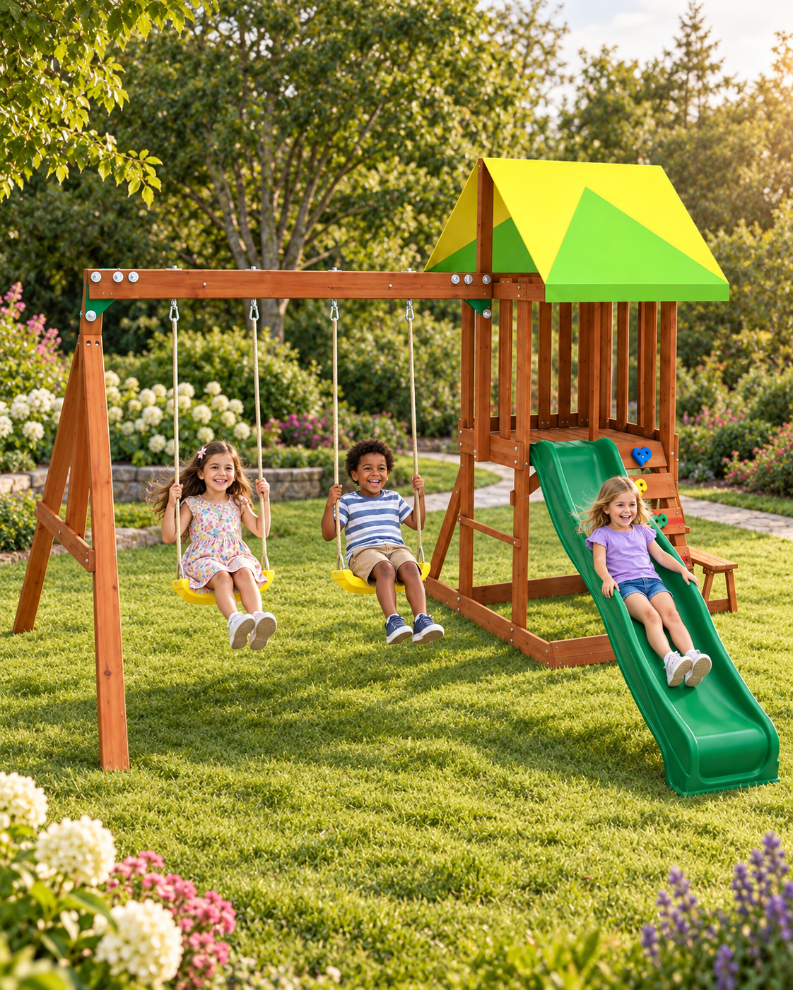 Kiddoro - Mighty Jungle Swing Set - Marah Kids