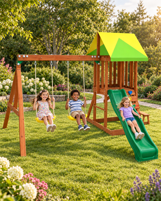 Kiddoro - Mighty Jungle Swing Set
