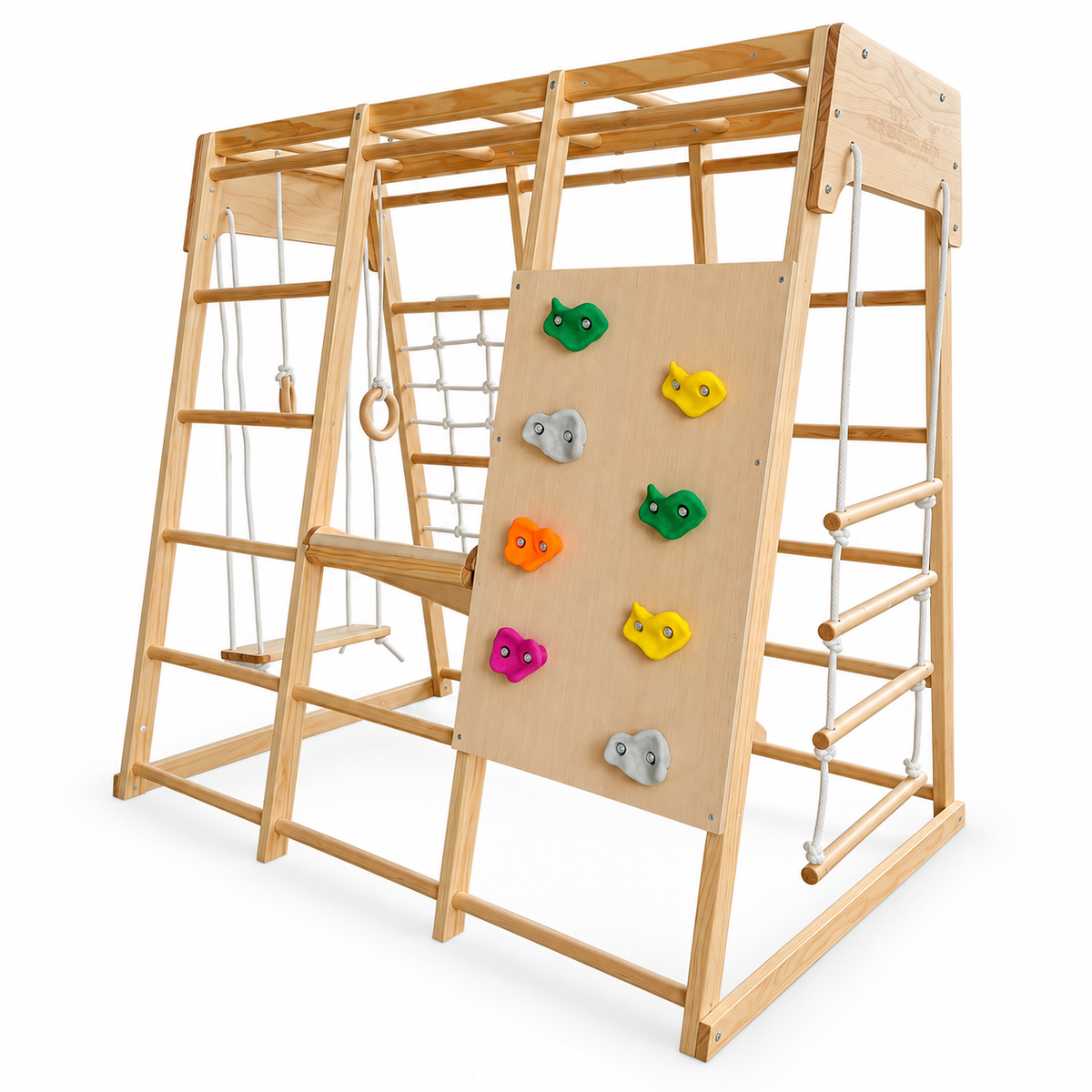 Kiddoro Cheerful Climber 8-in-1 Wooden Indoor & Outdoor Play Set 146 x 99 x 142 cm