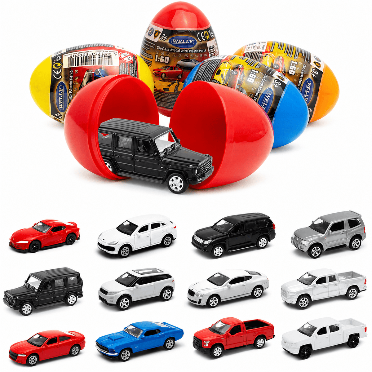 Welly 3' Diecast Metal Car in Surprise Capsule – 1 Piece (Assorted) - Marah Kids