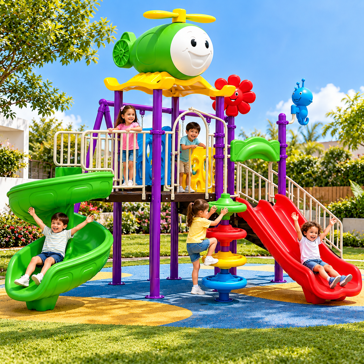 Toyemporium Helicopter Multi-Activity Playground