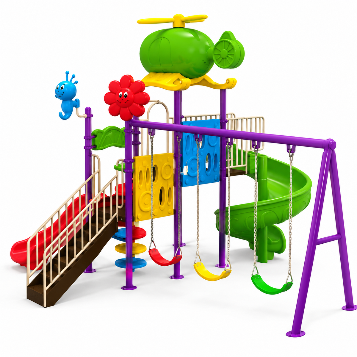 Toyemporium Helicopter Multi-Activity Playground