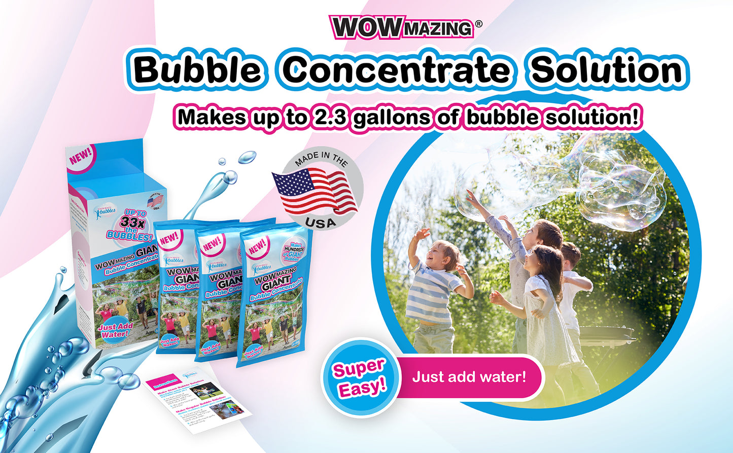 Wowmazing - Giant Bubble Concentrate Refill Pack Of 3