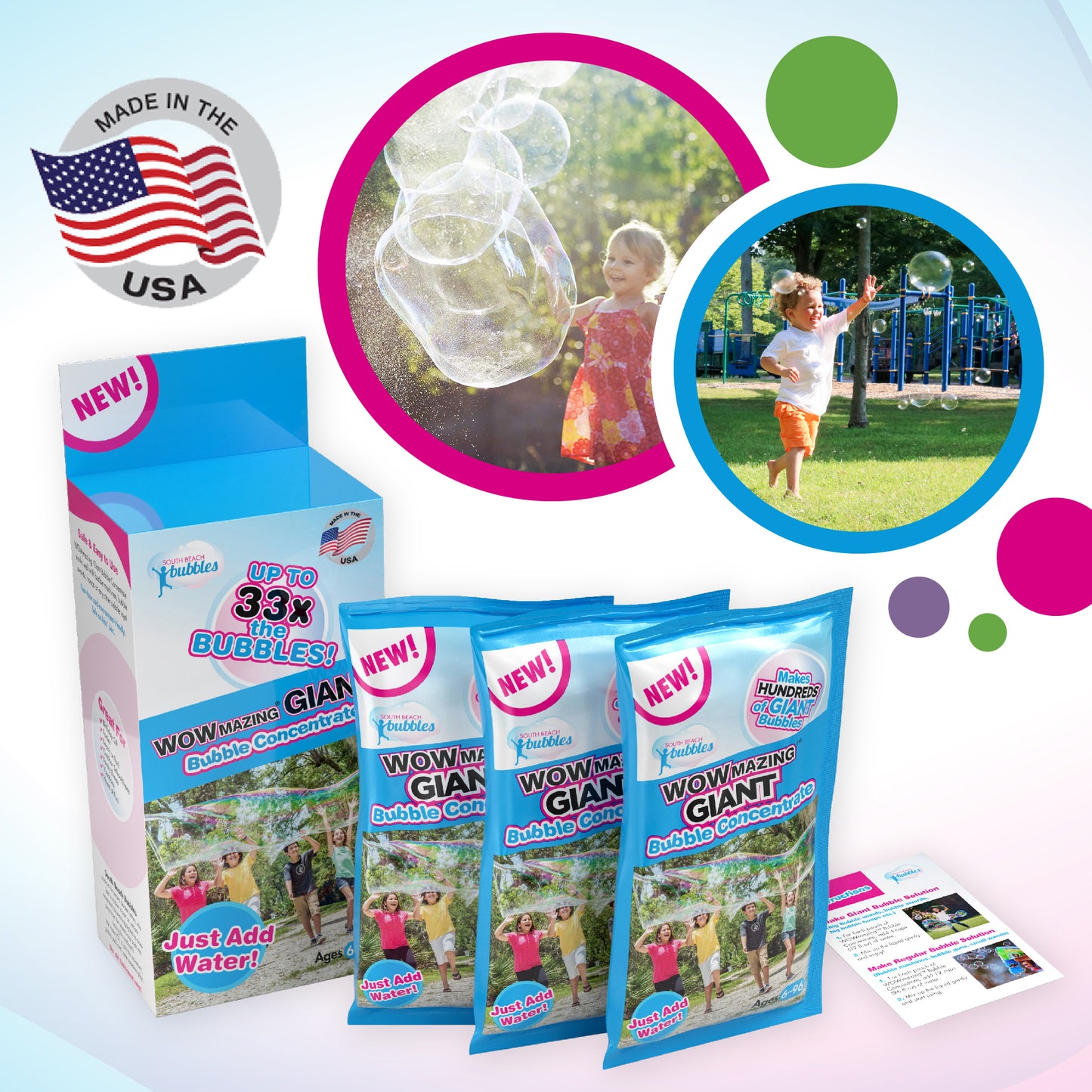 Wowmazing - Giant Bubble Concentrate Refill Pack Of 3