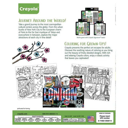 Crayola Adult Coloring, City Escapes Coloring Books - Marah Kids