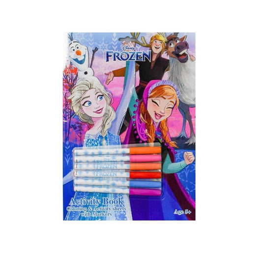 Disney Frozen Colouring Activity Book and Markers Set | The set provides additional entertainment and engagement for children beyond coloring / Ages 5+ - Marah Kids