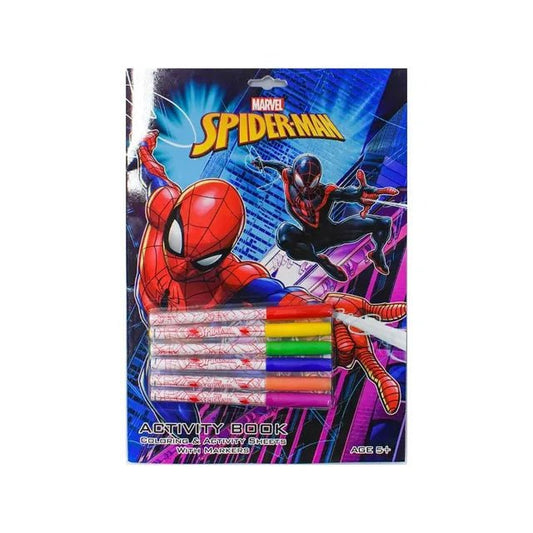 "Marvel Spider - Man Colouring Activity Book and Markers Set - Marah Kids