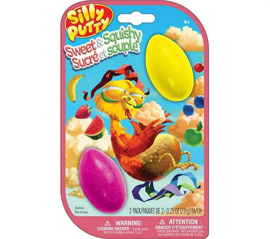 Crayola Silly Putty Scented Eggs 2-Pack – Sweet & Squishy Assorted Fruity Scents, Sensory Fidget Toy For Kids Ages 4+, Classic Stretchy Putty, Non-Toxic