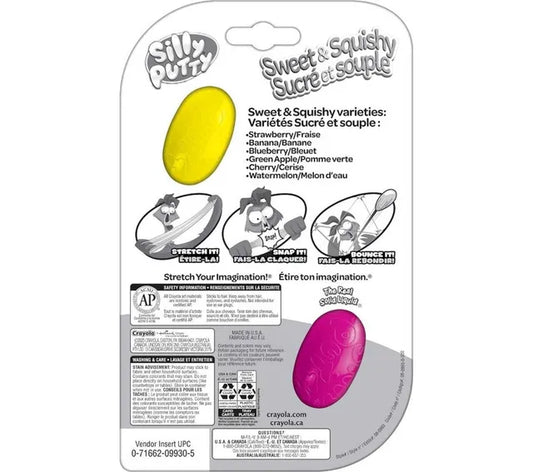 Crayola Silly Putty Scented Eggs 2-Pack – Sweet & Squishy Assorted Fruity Scents, Sensory Fidget Toy For Kids Ages 4+, Classic Stretchy Putty, Non-Toxic