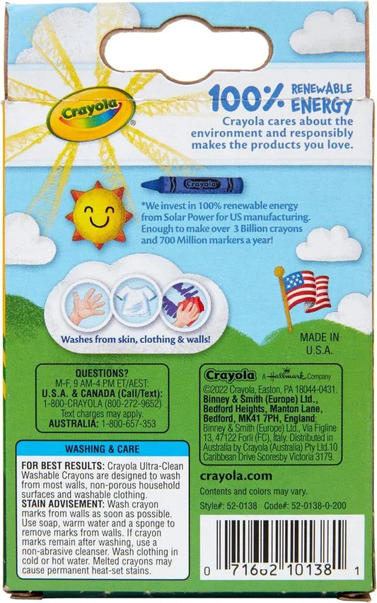 Crayola 24 Count Washable Ultra Clean Crayons