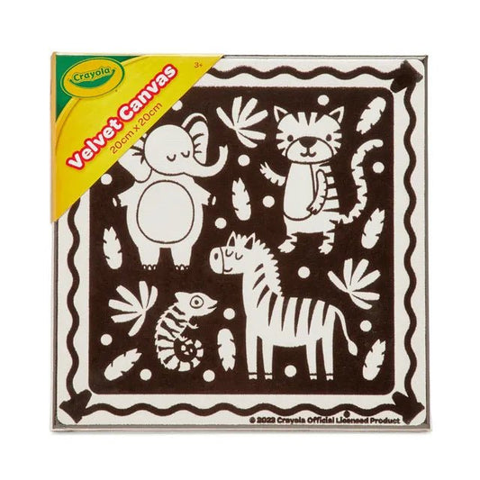 Crayola Velvet CYO Canvas 20x20cm - Jungle Ages 3+ - Marah Kids