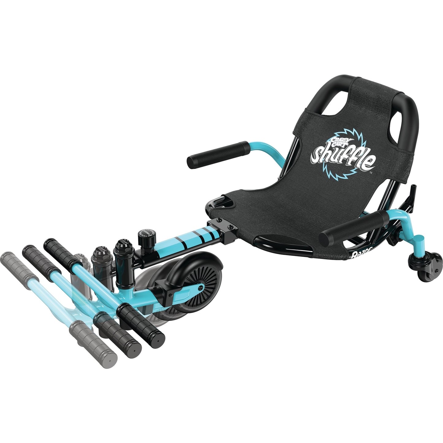 عربة Razor Crazy Cart Shuffle باللون الأسود/الأزرق المخضر 4+