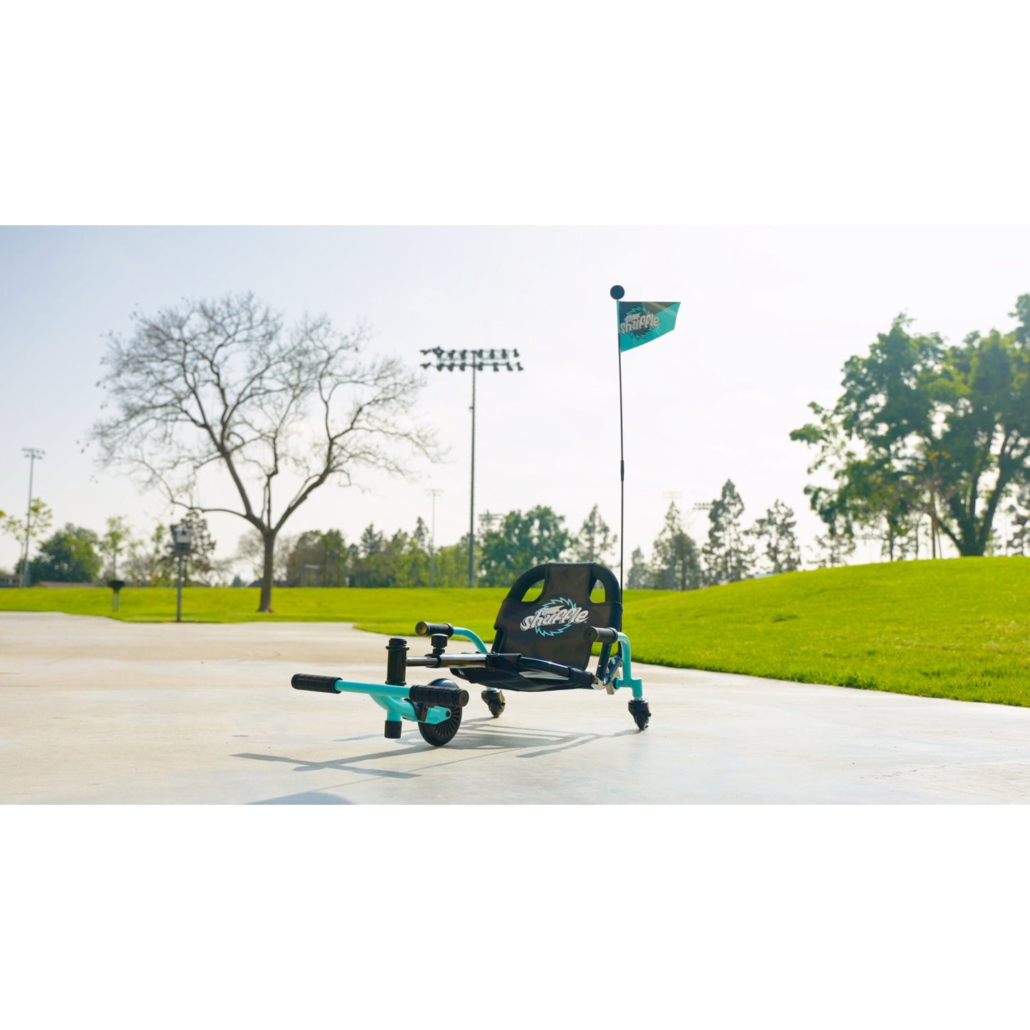 عربة Razor Crazy Cart Shuffle باللون الأسود/الأزرق المخضر 4+
