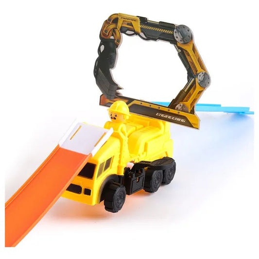 D - POWER – Ejection Track Set & Colour Changing Car | DIY Free Build Track, 360 Loop Launcher, Launch Pad | 62pc Set, Kids Age 3+ - Marah Kids