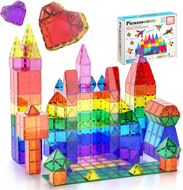 Picasso Magnetic Tiles Building Blocks 60 - pieces - Marah Kids