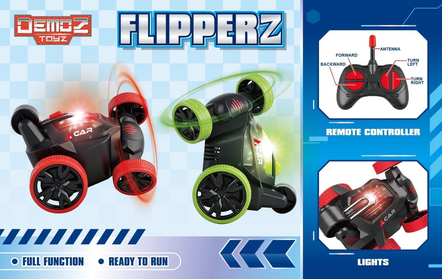 Power Joy - Flipperz Remote Control Stunt Car - Color May Vary - 1 Pc - Marah Kids