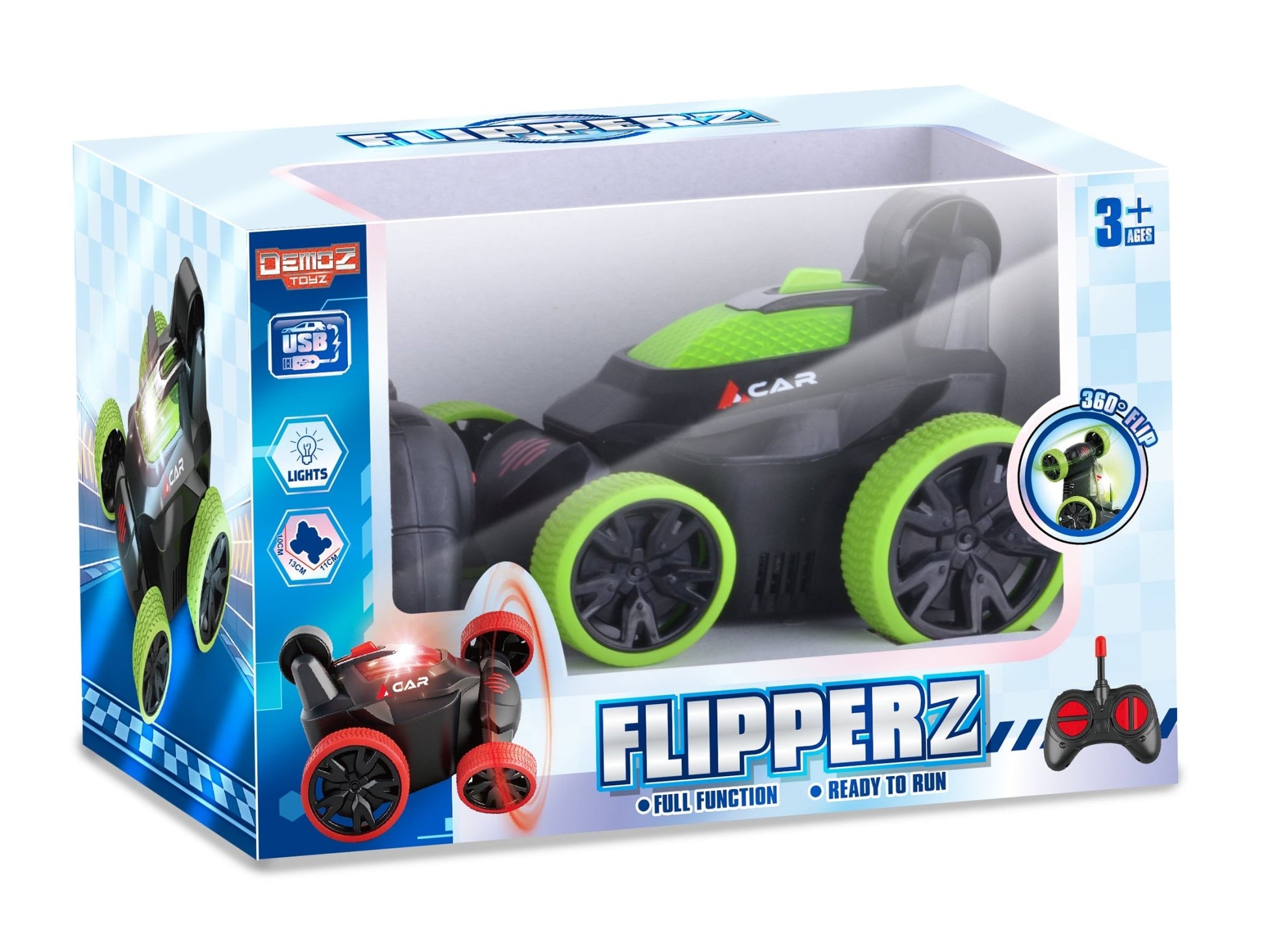 Power Joy - Flipperz Remote Control Stunt Car - Color May Vary - 1 Pc - Marah Kids