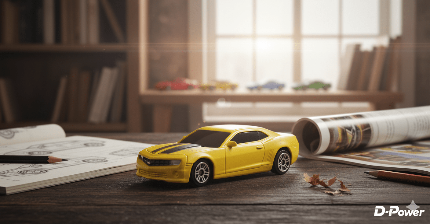 D - Power 1:64 Diecast Chevrolet Camaro Matte Yellow – Collectible Model Car - Marah Kids