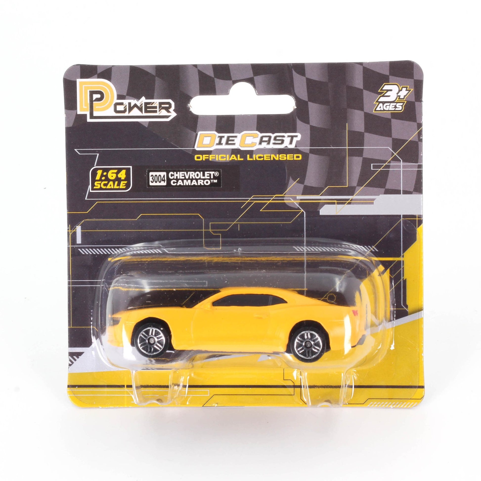 D - Power 1:64 Diecast Chevrolet Camaro Matte Yellow – Collectible Model Car - Marah Kids