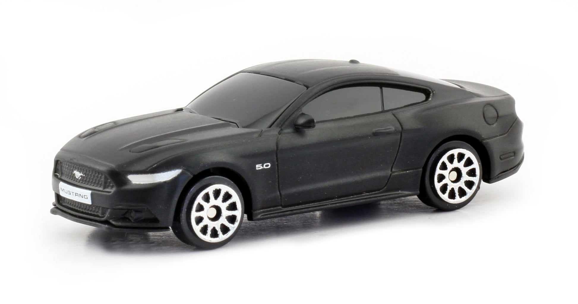 D - Power 1:64 Diecast Ford Mustang 2015 – Matte Black Model Car - Marah Kids