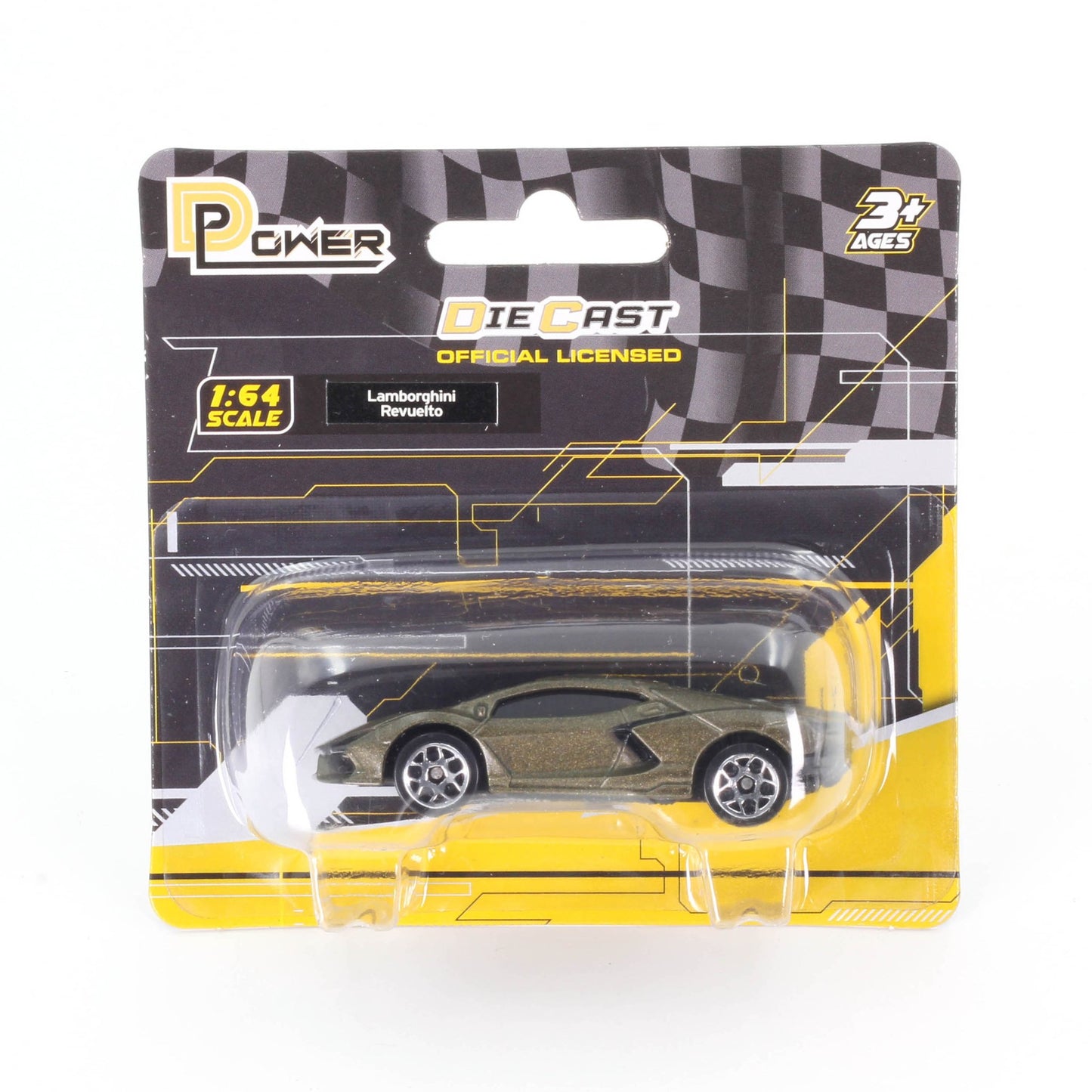 d - power 1:64 diecast lamborghini revuelto 2024 matte green - Marah Kids