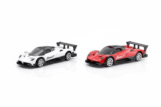 D - Power 1:64 Diecast Pagani Zonda R – White/Red Collectible Car - Marah Kids