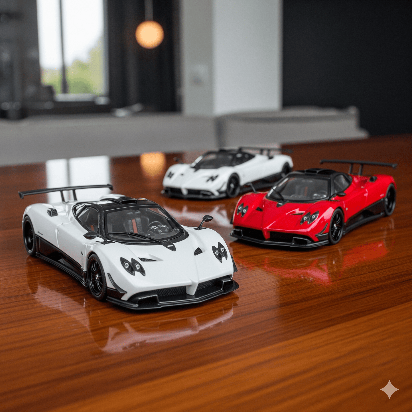 D - Power 1:64 Diecast Pagani Zonda R – White/Red Collectible Car - Marah Kids