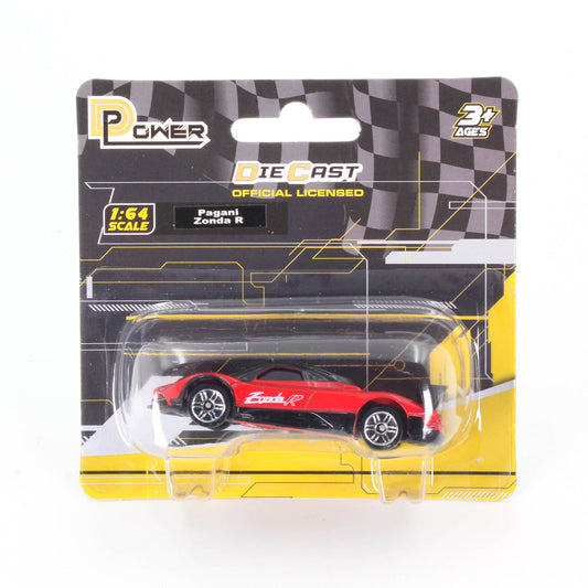 D - Power 1:64 Diecast Pagani Zonda R – White/Red Collectible Car - Marah Kids